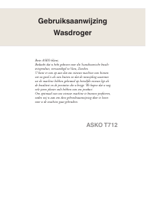 Handleiding Asko T712 Wasdroger