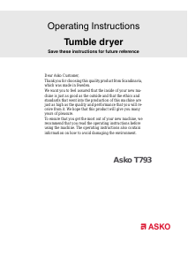 Handleiding Asko T793 Wasdroger
