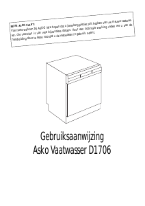 Handleiding Asko 1706 Vaatwasser