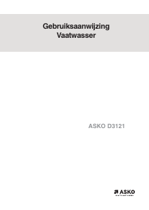 Handleiding Asko D3121 Vaatwasser