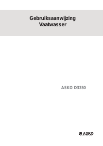 Handleiding Asko D3350 Vaatwasser