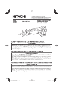 Mode d’emploi Hitachi CR 18DGL Scie sabre