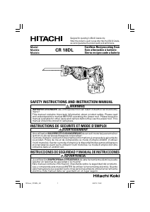 Mode d’emploi Hitachi CR 18DL Scie sabre