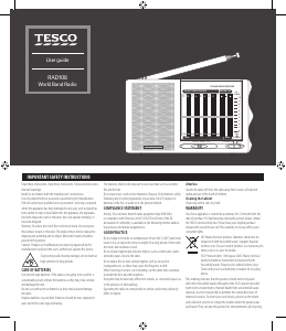 Handleiding Tesco RAD108 Radio