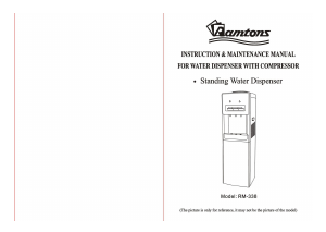 Bruksanvisning Ramtons RM/338 Vattendispenser