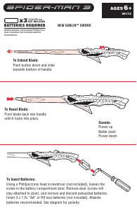 Handleiding Hasbro Spider-Man 3 New Goblin Sword