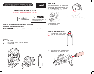 Manual Hasbro Spider-Man 3 Venom Mask & Wrist Blaster