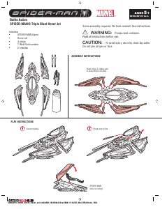 Handleiding Hasbro Spider-Man Battle Action Triple Blast Hover Jet