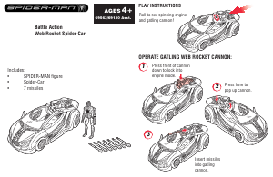 Handleiding Hasbro Spider-Man Battle Action Web Rocket Spider-Car