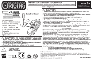 Handleiding Hasbro Spider-Man Origins Bump & Go Chopper