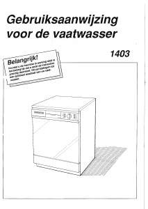 Handleiding Asko 1403 Vaatwasser