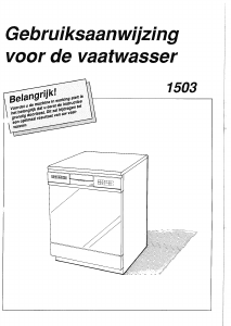 Handleiding Asko 1503 Vaatwasser