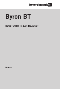 Handleiding Beyerdynamic Byron BT Koptelefoon