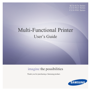 Manual Samsung SCX-8123NA Multifunctional Printer