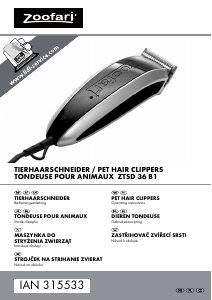 Mode d’emploi Zoofari IAN 315533 Tondeuse multifonction pour animaux