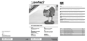 Priručnik Zoofari IAN 292931 Penjalica za mačke sa stupovima