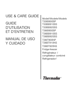 Handleiding Thermador T30BB910SS Koel-vries combinatie