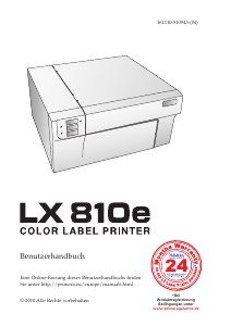 Bedienungsanleitung Primera LX810e Etikettendrucker