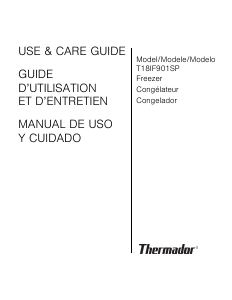 Manual de uso Thermador T18IF901SP Congelador