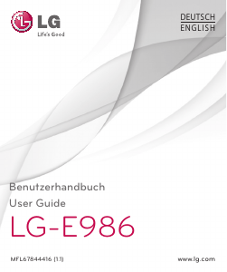 Bruksanvisning LG E986 Optimus G Pro Mobiltelefon
