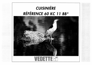 Mode d’emploi Vedette 60KC11BB Cuisinière