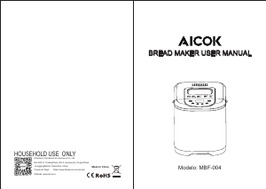 Mode d’emploi Aicok MBF-004 Machine à pain
