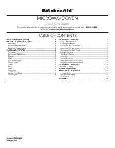 Bruksanvisning KitchenAid KMCS3022GSS Mikrovågsugn