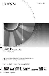 Handleiding Sony RDR-HX680 DVD speler