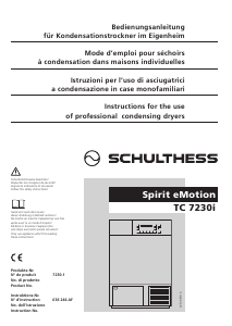 Manuale Schulthess Spirit eMotion TC 7230i Asciugatrice