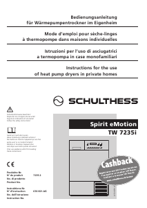Manual Schulthess Spirit eMotion TW 7235i Dryer
