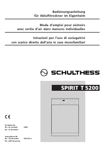 Bedienungsanleitung Schulthess Spirit T 5200 Trockner