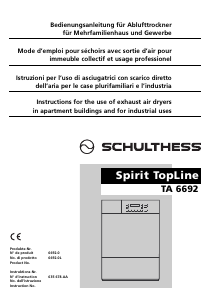 Bedienungsanleitung Schulthess Spirit TA 6692 Trockner