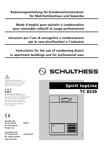 Handleiding Schulthess Spirit TopLine TC 8230 Wasdroger