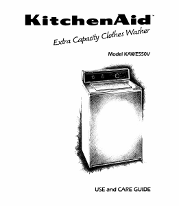 Bruksanvisning KitchenAid KAWE550VAL0 Tvättmaskin