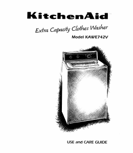 Bruksanvisning KitchenAid KAWE742VWH0 Tvättmaskin