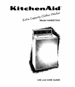 Bruksanvisning KitchenAid KAWE755VWH0 Tvättmaskin