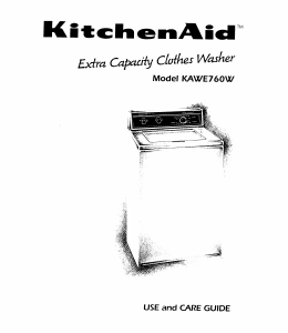 Bruksanvisning KitchenAid KAWE760WWH3 Tvättmaskin