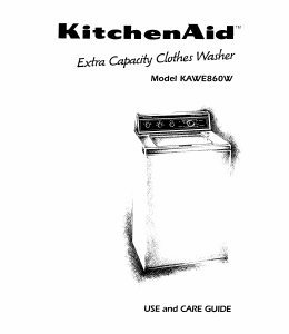 Manual KitchenAid KAWE860WAL2 Washing Machine