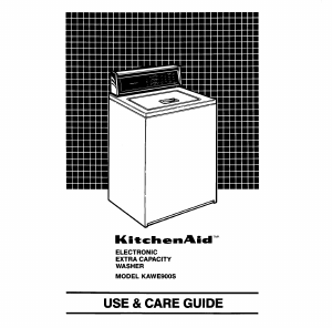 Manual KitchenAid KAWE900SWH2 Washing Machine