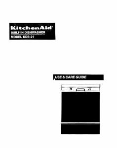 Manual KitchenAid KDB-21 Dishwasher
