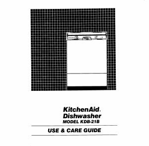 Manual KitchenAid KDB-21B Dishwasher