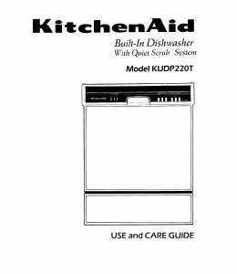 Manual KitchenAid KUDP220T0 Dishwasher