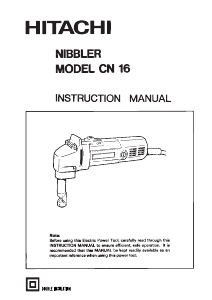 Manual Hitachi CN 16 Nibbler