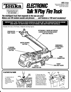 Handleiding Hasbro Tonka Electronic Talk n Play Fire Truck