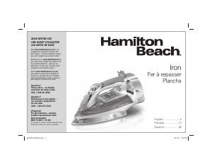Mode d’emploi Hamilton Beach 14955 Chrome Fer à repasser