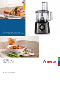 Manual Bosch MCM3501MAU MultiTalent 3 Food Processor