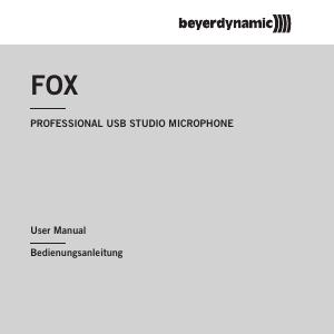 Bedienungsanleitung Beyerdynamic Fox Mikrofon