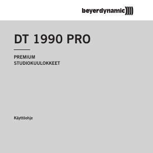 说明书 Beyerdynamic DT 1990 PRO 耳機