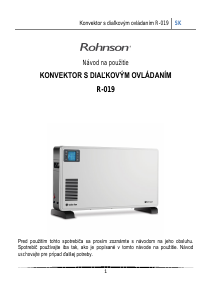 Návod Rohnson R-019 Ohrievač