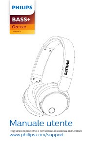Manuale Philips TABH305BK Bass+ Cuffie